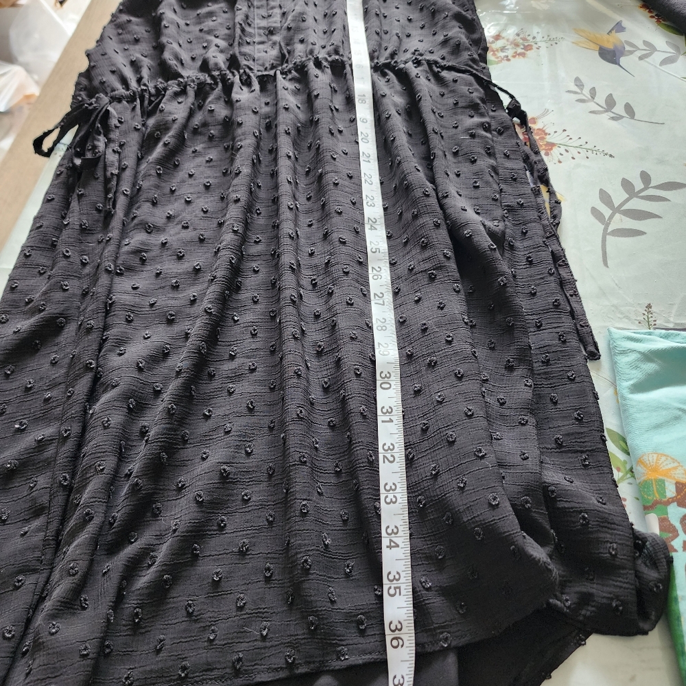 NUC GEORGE polkadot design tie waiste dress. Size lg - Picture 11 of 11